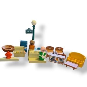 Vintage Fisher Price Little People Sesame Street Accessories